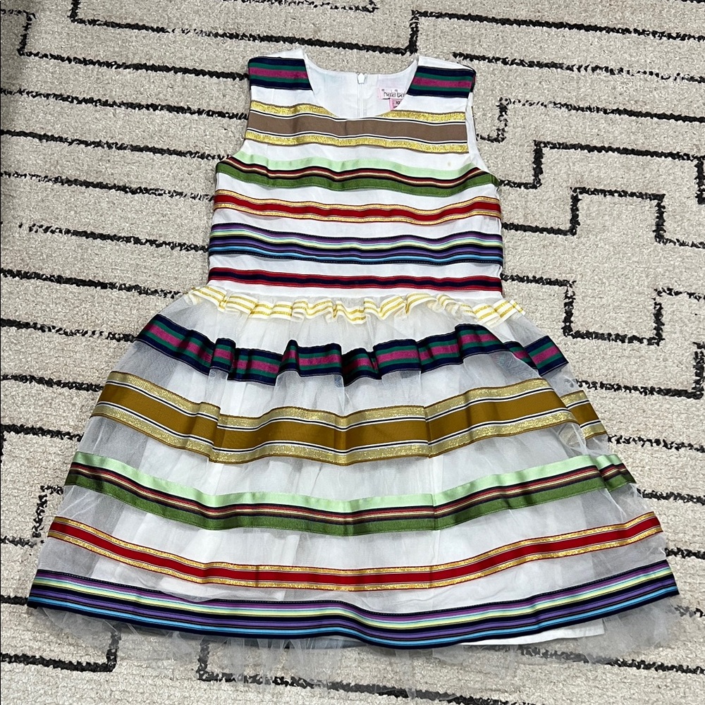 Halabaloo Multicolor Striped Kids Dress